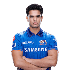 Arjun Tendulkar in action for MI