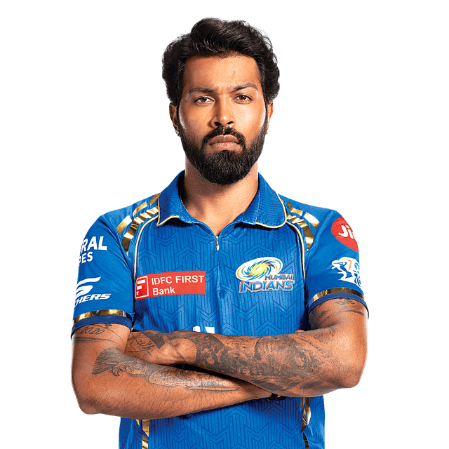 Hardik Pandya in action for MI