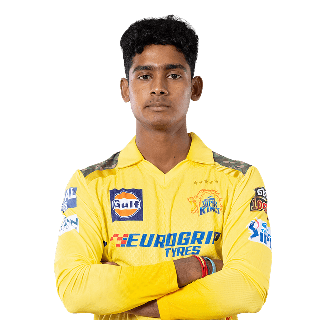 Shaik Rasheed in action for CSK