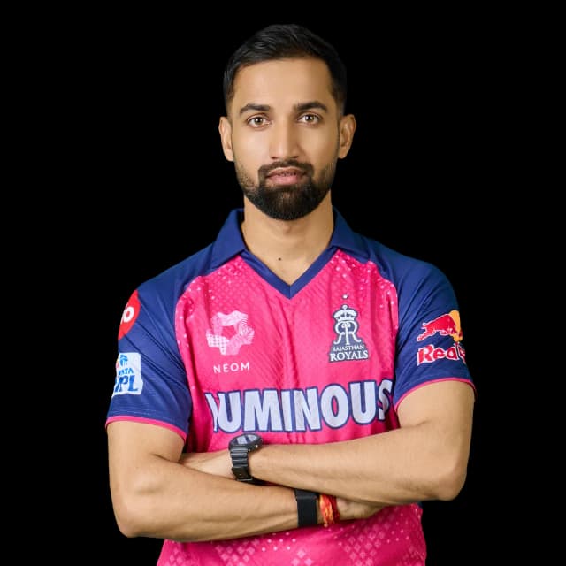 Shubham Dubey in action for RR