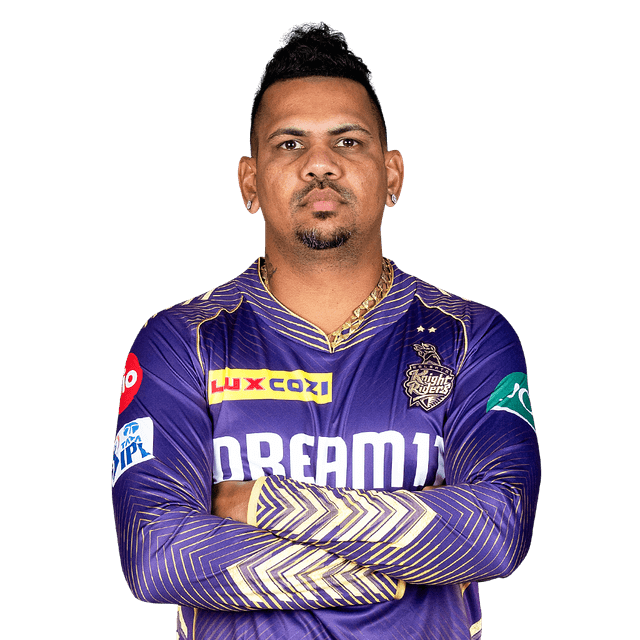 Sunil Narine in action for KKR