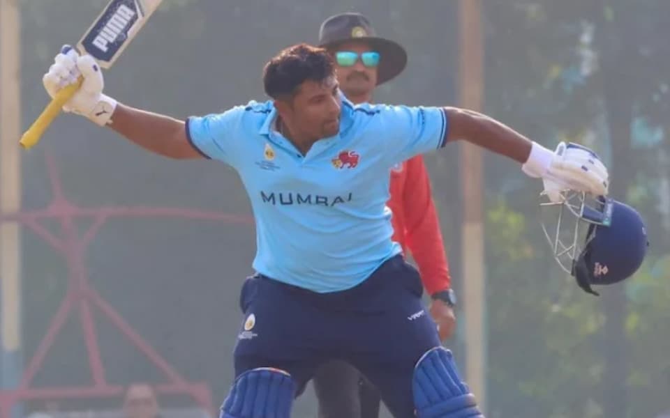 CSK Star Sarfaraz Khan Smashes Fastest List A Fifty by an Indian in Vijay Hazare Trophy