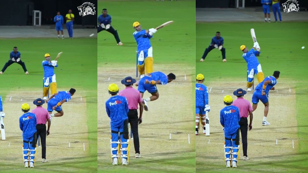 MS Dhoni Hits Big Shots in CSK Nets as Preparation for IPL 2026 Intensifies image